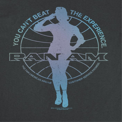 Pan Am Flight Attendant Salute Silhouette Mens T Shirt Black