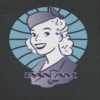 Pan Am Flight Attendant Smile Mens T Shirt Black