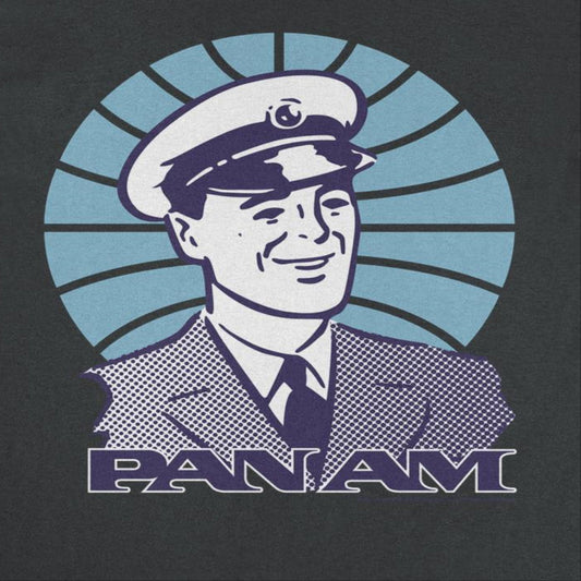 Pan Am Pilot Smile Mens T Shirt Black