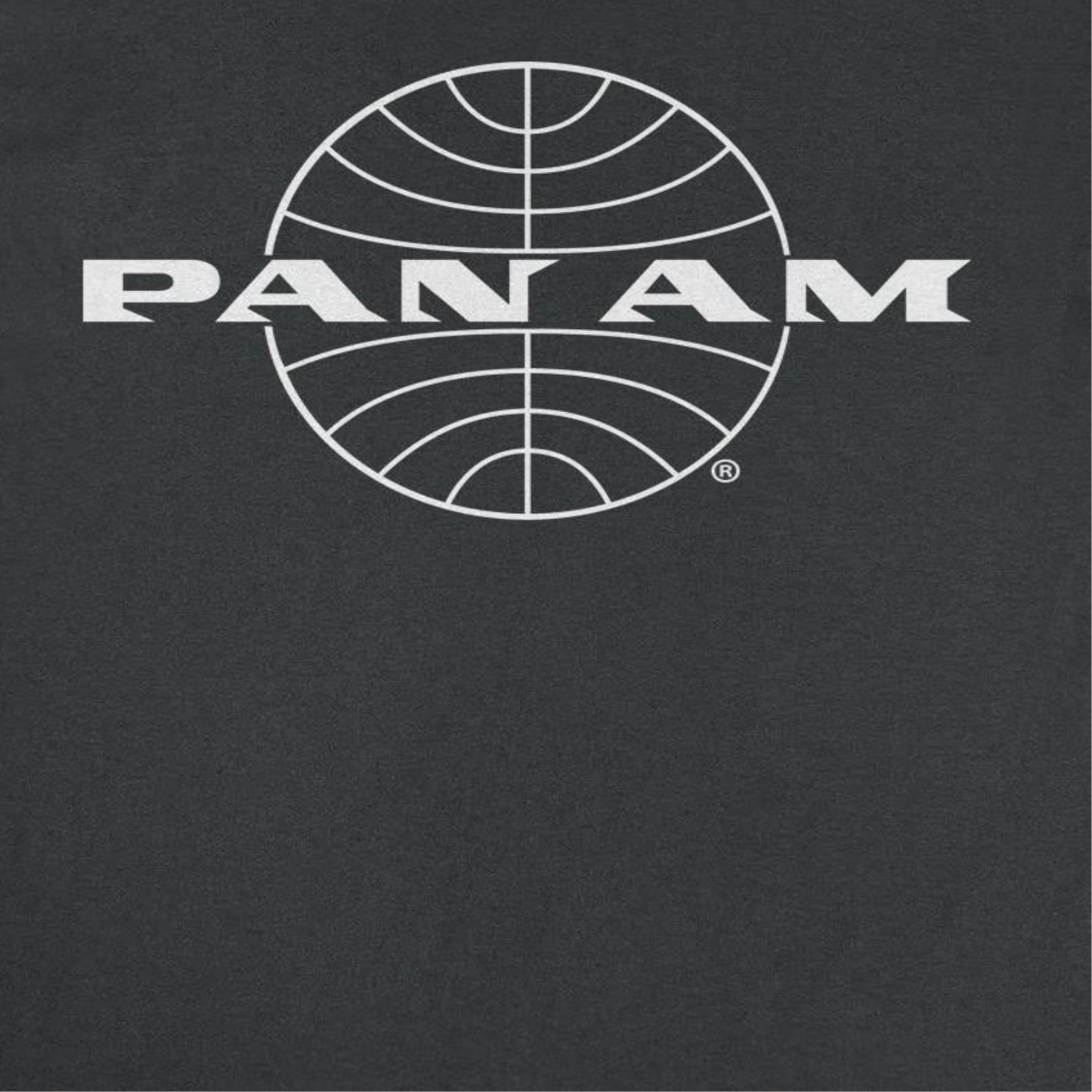 Pan Am Classic White Logo Out Mens T Shirt Black
