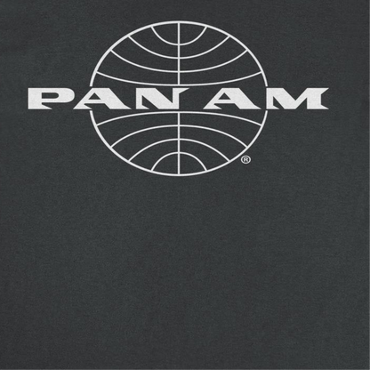 Pan Am Classic White Logo Out Mens T Shirt Black