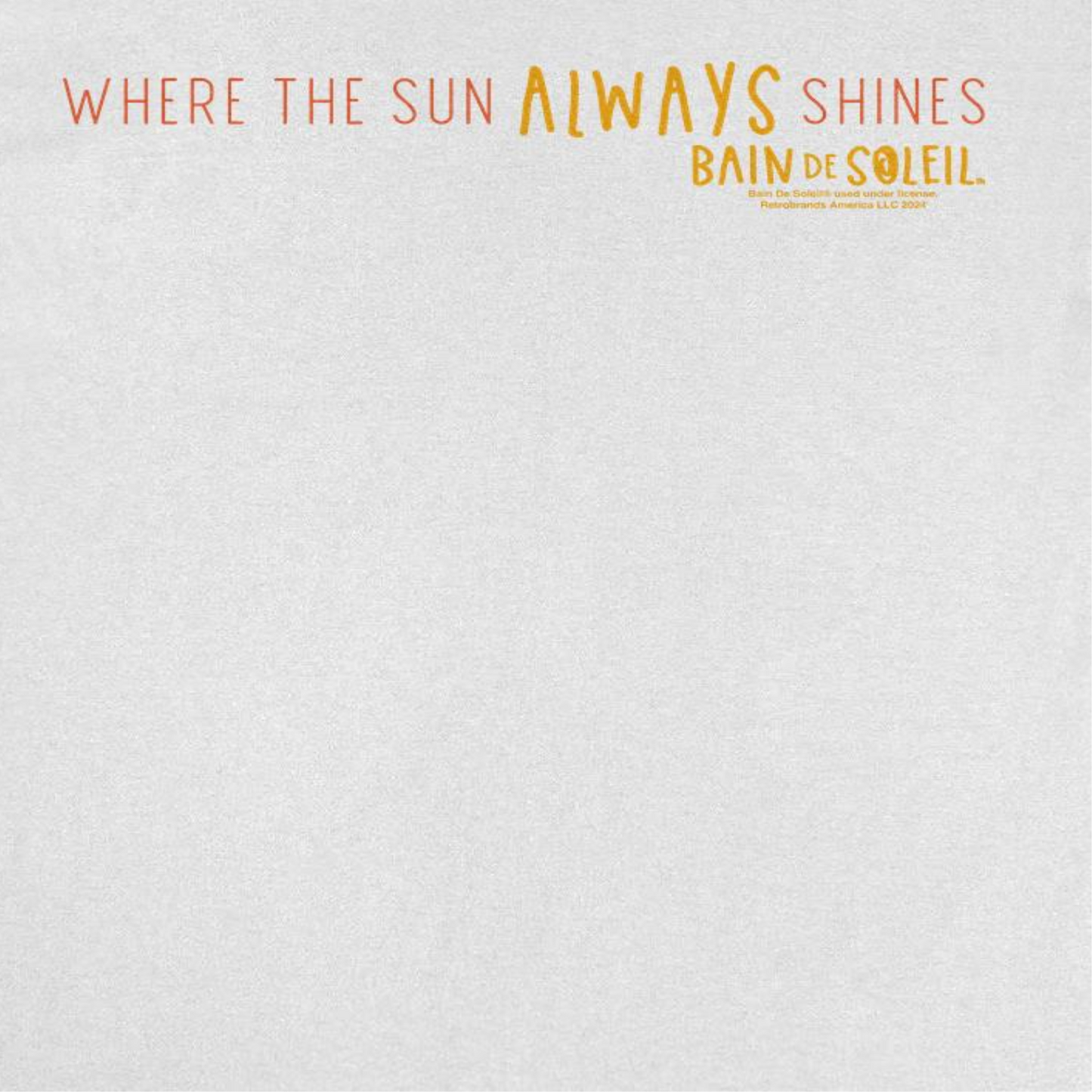 Bain De Soleil Where the Sun Always Shines Retro Sunscreen Mens T Shirt White