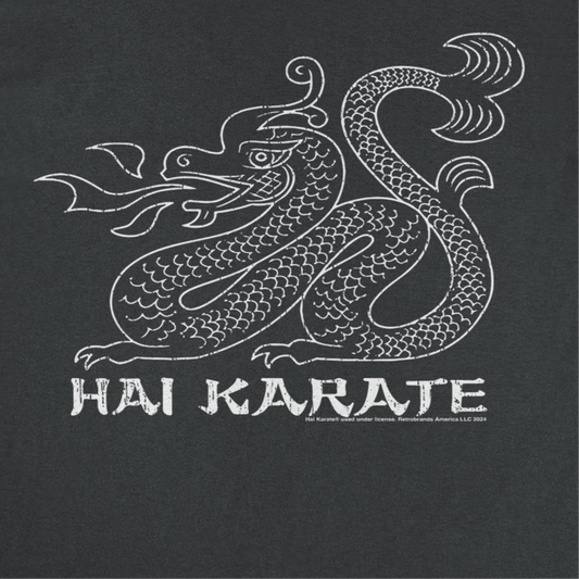 Hai Karate White Dragon Retro Aftershave Mens T Shirt Black