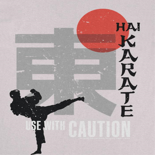 Hai Karate Use With Caution Retro Aftershave Mens T Shirt Ice Grey