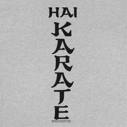 Hai Karate Vertical Logo Retro Aftershave Mens T Shirt Sport Grey