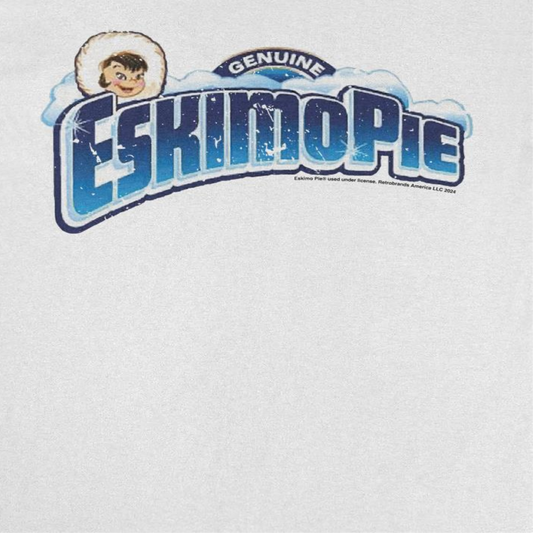Eskimo Pie Genuine Retro Distress Clouds Mens T Shirt White