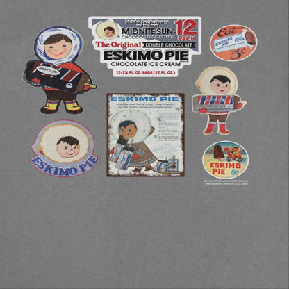 Eskimo Pie Ice Cream Vintage Cartoon Advertisements Mens T Shirt Charcoal