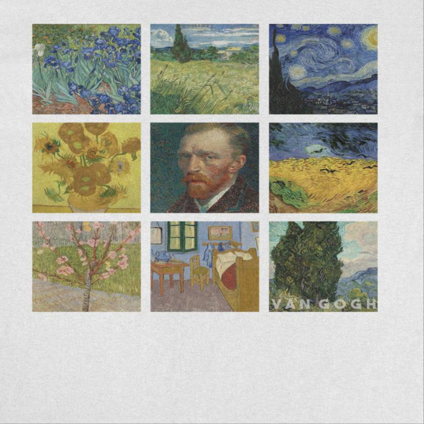 Classic Paintings Van Gogh Collection Mens T Shirt White