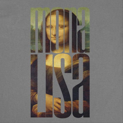 Classic Paintings Mona Lisa Cut Da Vinci Mens T Shirt Charcoal