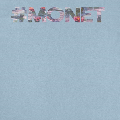 Classic Paintings Hashtag Monet Water Lillies Mens T Shirt Light Blue