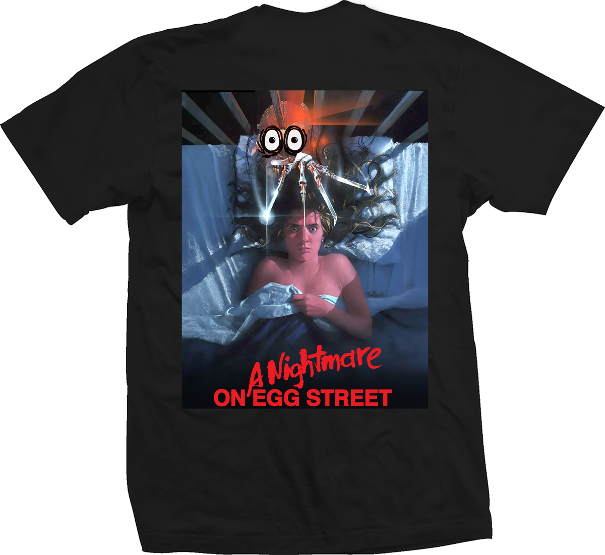Heroin "Nightmare on Egg St." Black Mens T Shirt