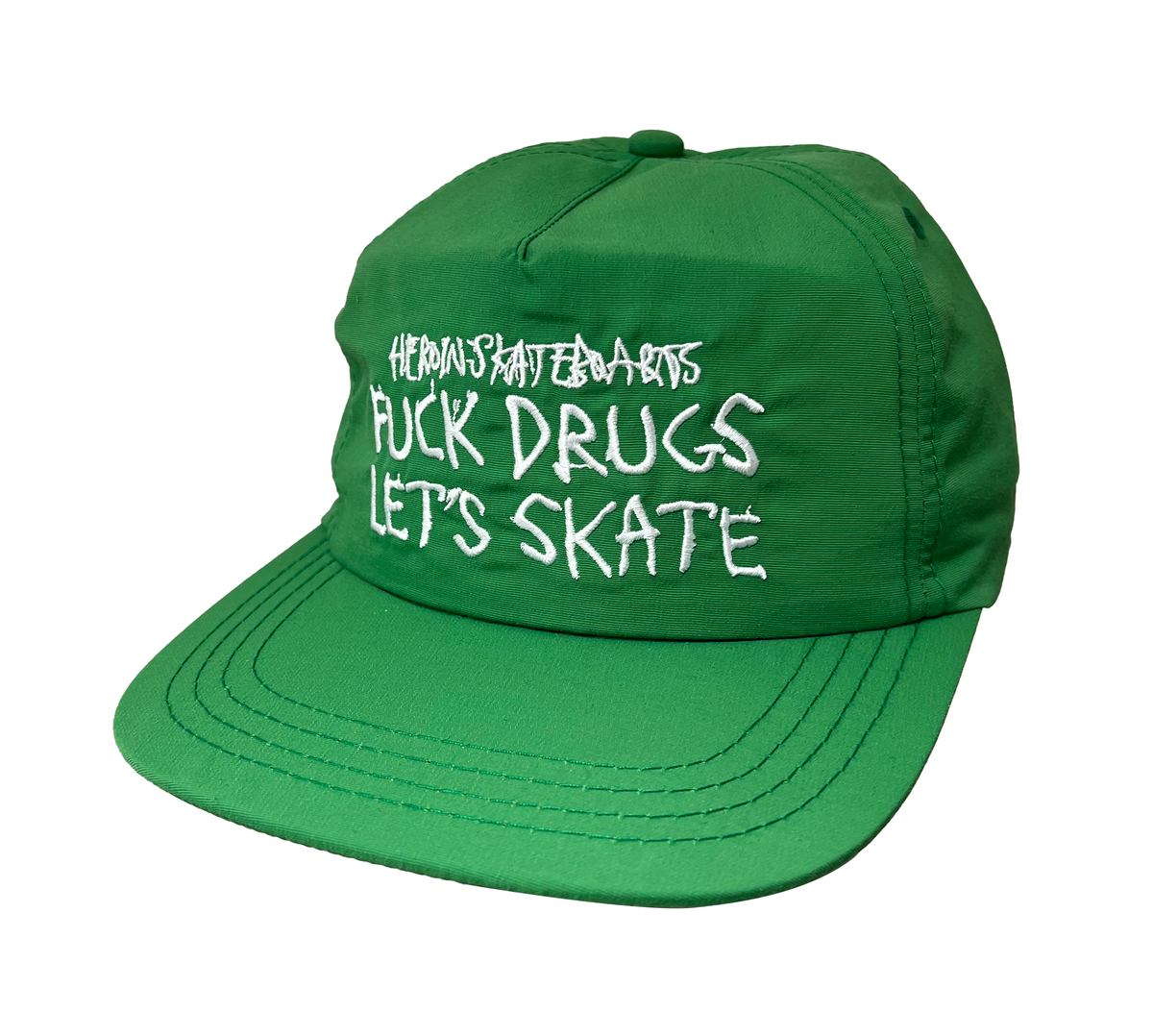 Heroin F*ck Drugs Green Snapback Hat