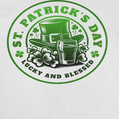 St. Patricks Day Lucky and Blessed Mens T Shirt