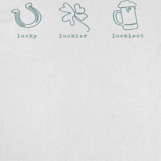 St. Patricks Day Lucky Luckier Luckiest Mens T Shirt