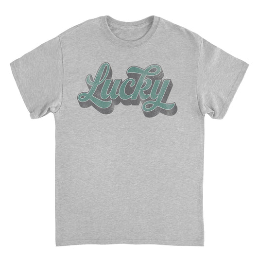 St. Patricks Day Lucky Script 3D Mens T Shirt