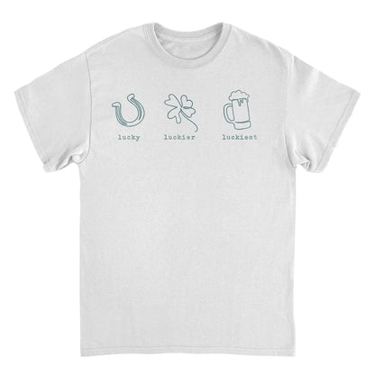 St. Patricks Day Lucky Luckier Luckiest Mens T Shirt