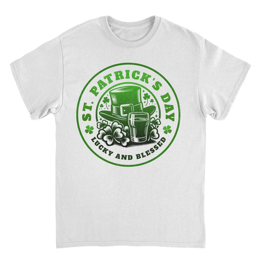St. Patricks Day Lucky and Blessed Mens T Shirt
