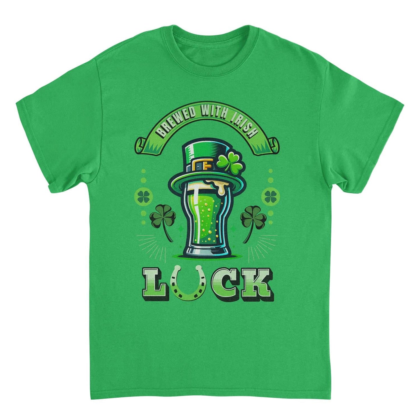 St. Patricks Day Brewed with Irish Luch Mens T Shirt