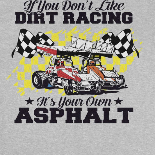 World of Outlaws Its Your Own Asphalt Mens T Shirt Sport Grey