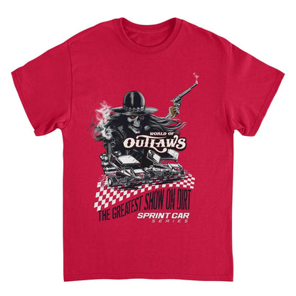 World of Outlaws The Greates Show On Dirt Red Mens T Shirt