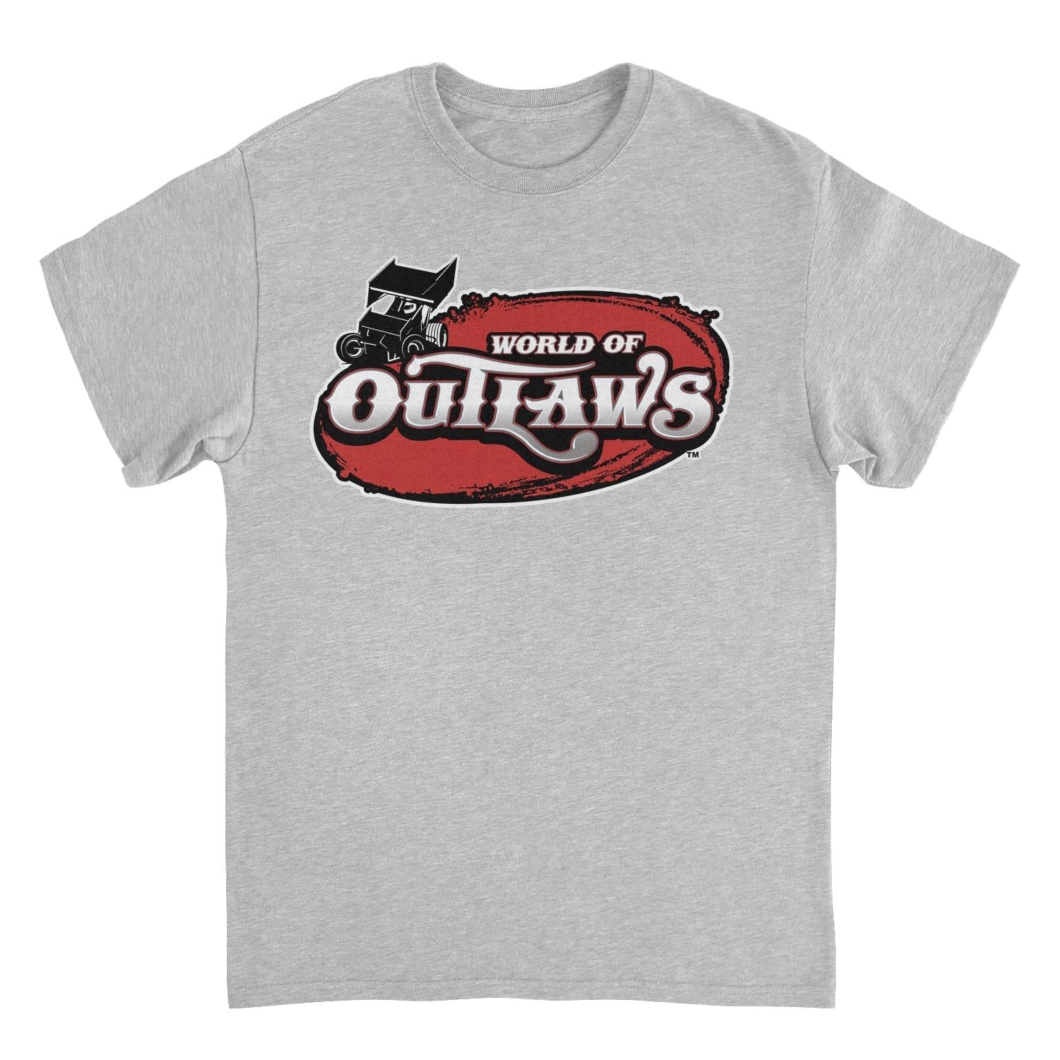 World of Outlaws Logo Sport Grey Mens T Shirt