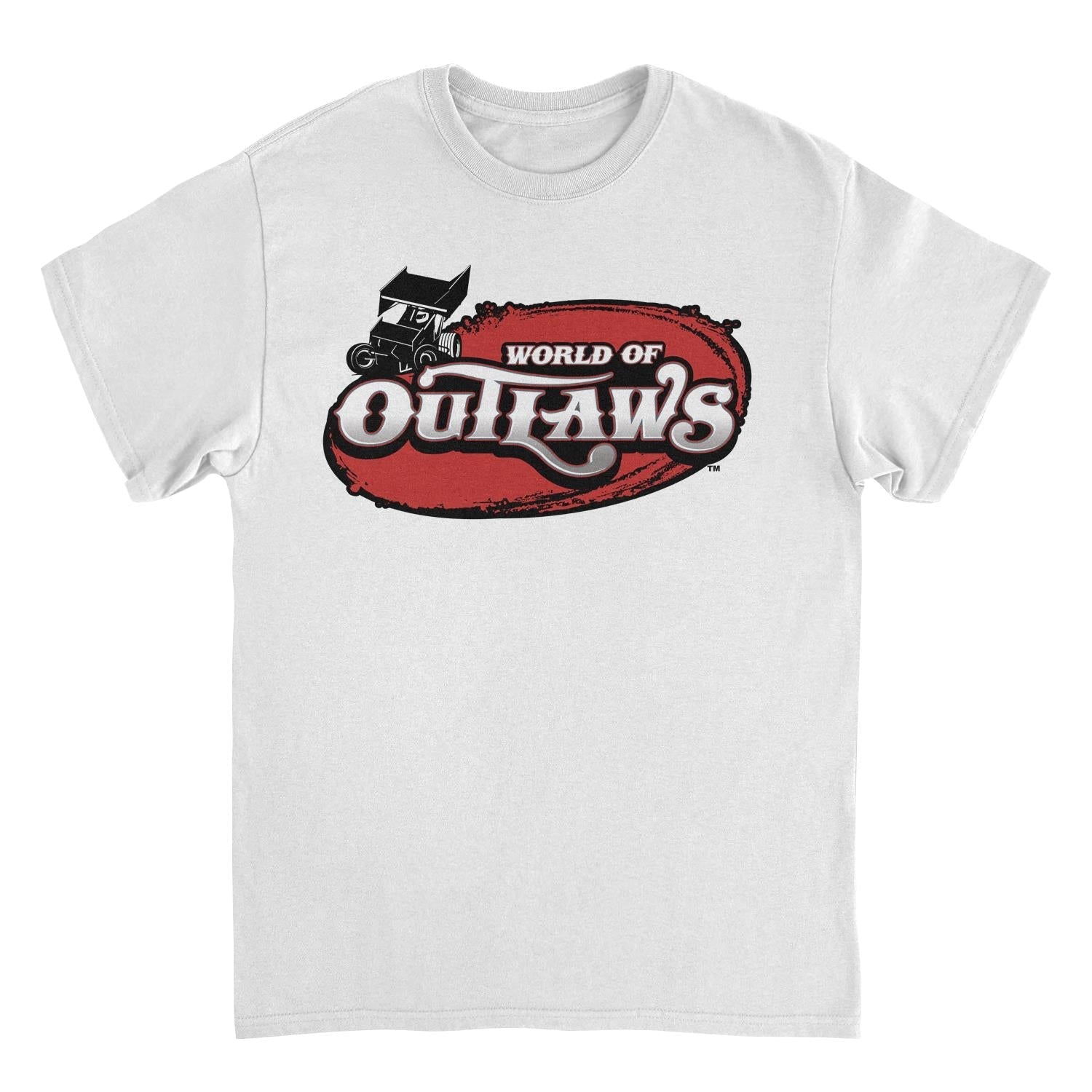 World of Outlaws Logo White Mens T Shirt