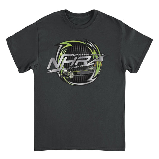 NHRA Championship Drag Racing Thunderbolt Green Black Mens T Shirt