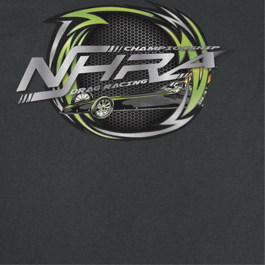 NHRA Championship Drag Racing Thunderbolt Green Mens T Shirt Black