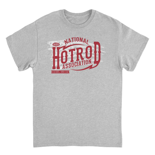 NHRA National Hot Rod Association Red logo  Sport Grey Mens T Shirt