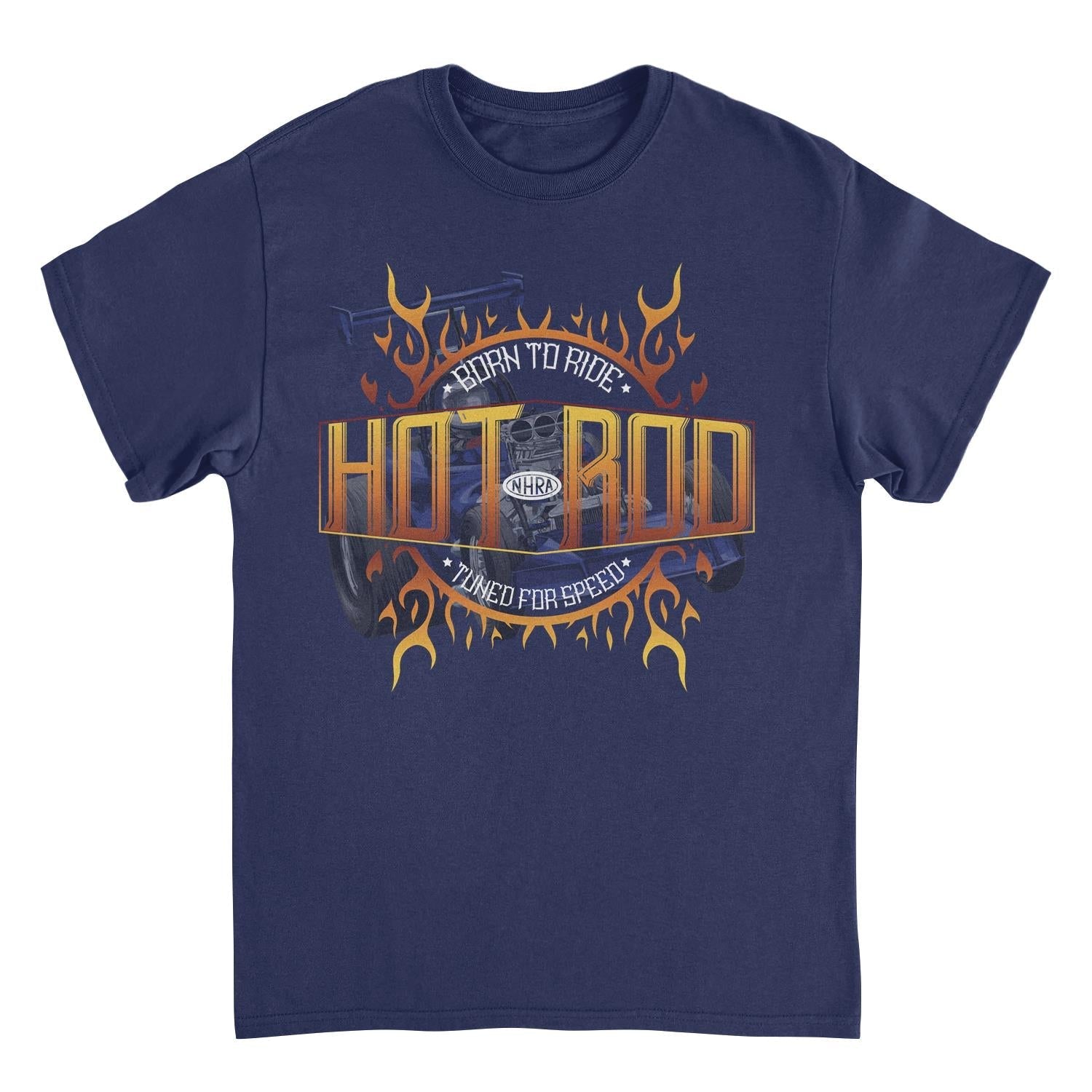 NHRA Born to Ride Tuned For Speed Navy Mens T Shirt