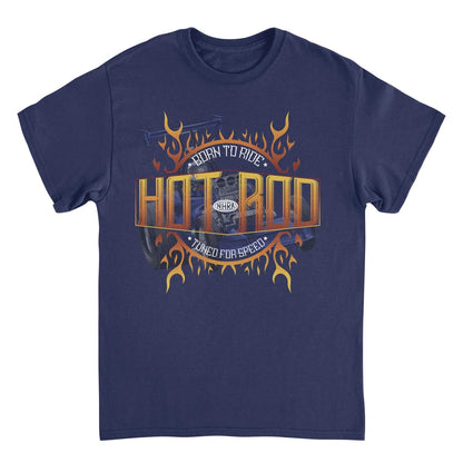 NHRA Born to Ride Tuned For Speed Navy Mens T Shirt