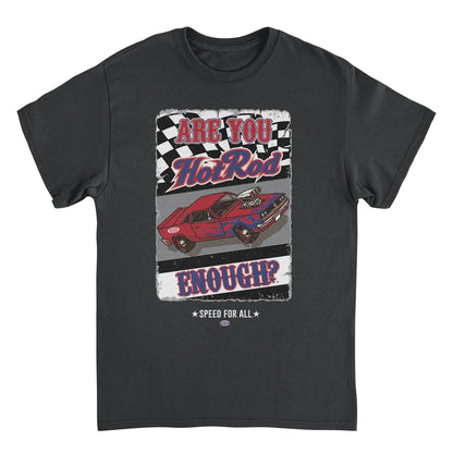 NHRA Are You Hot Rod Enough Black Mens T Shirt
