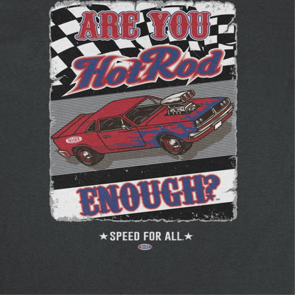 NHRA Are You Hot Rod Enough Mens T Shirt Black