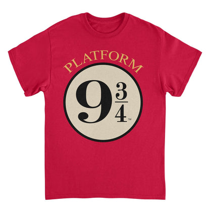 Harry Potter Platform 9 34 Red Mens T Shirt