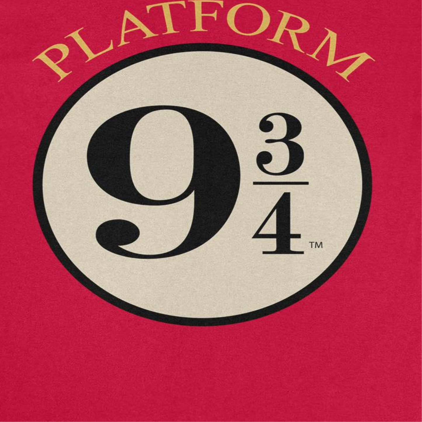 Harry Potter Platform 9 34 Mens T Shirt Red
