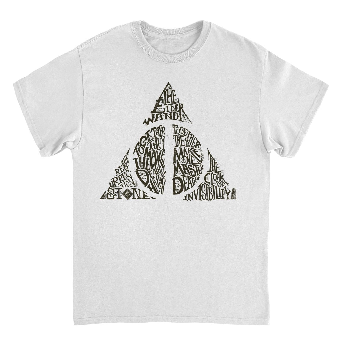 Harry Potter Deathly Hallows Shape White Mens T Shirt