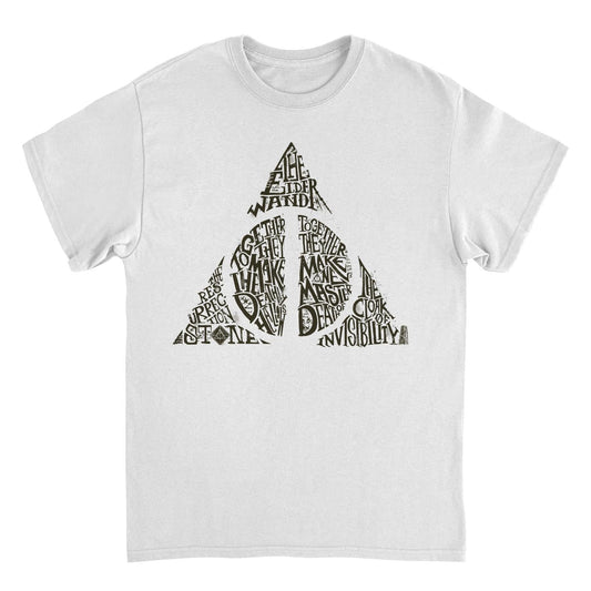 Harry Potter Deathly Hallows Shape White Mens T Shirt