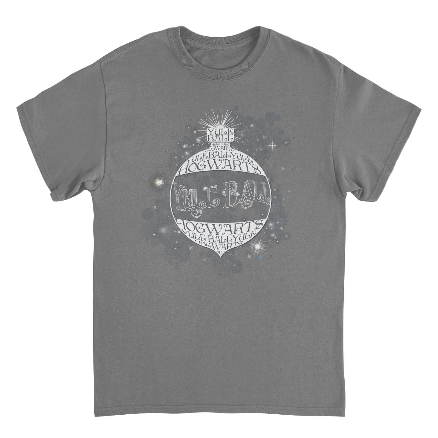 Harry Potter Christmas Sphere Hogwarts Charcoal Mens T Shirt