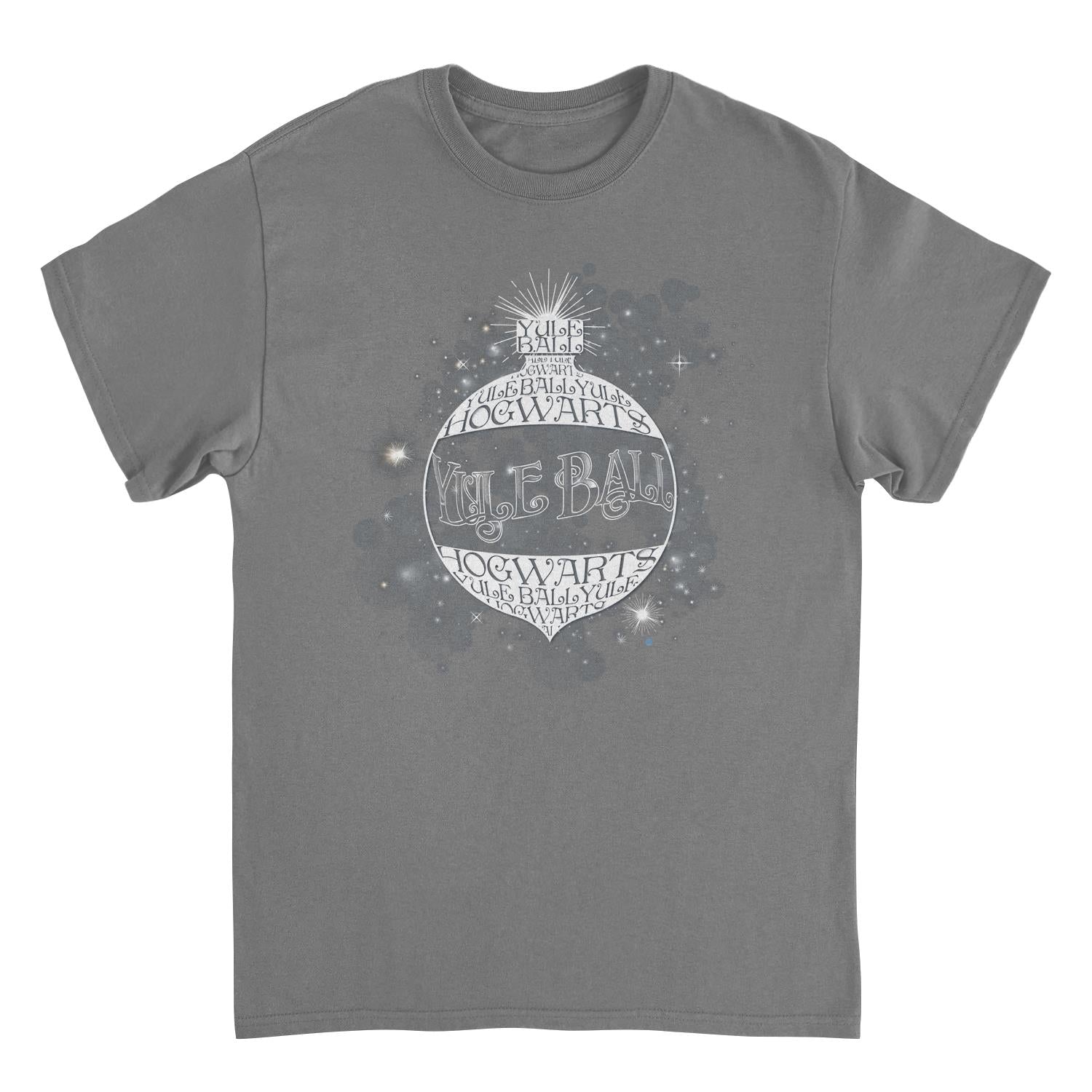 Harry Potter Christmas Sphere Hogwarts Charcoal Mens T Shirt