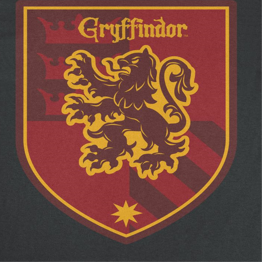 Harry Potter Griffindor Emblem Mens T Shirt Black