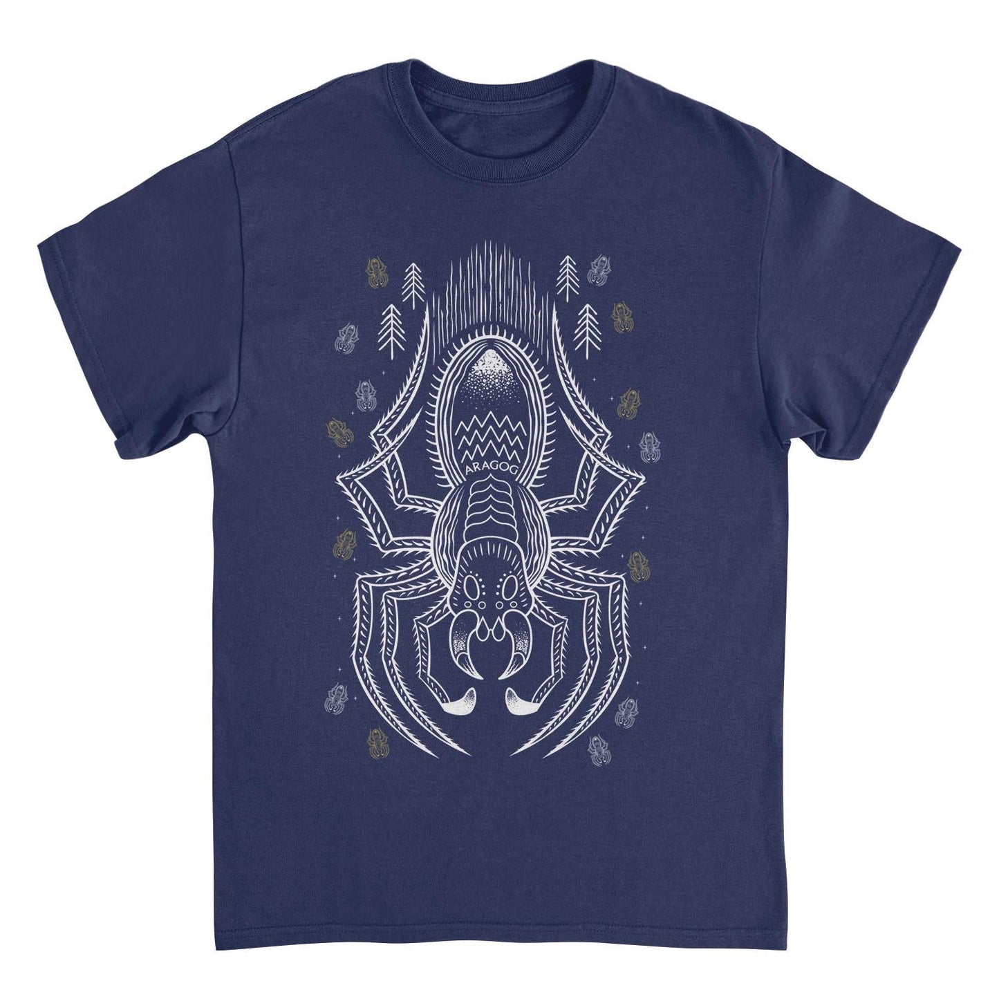 Harry Potter Aragog Minimalist Outline Navy Mens T Shirt