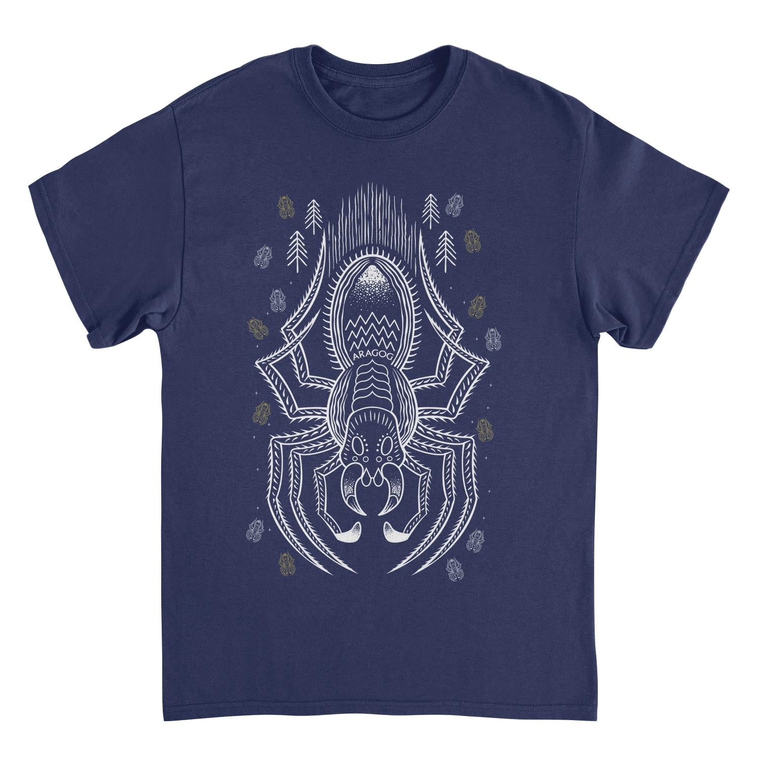 Harry Potter Aragog Minimalist Outline Navy Mens T Shirt