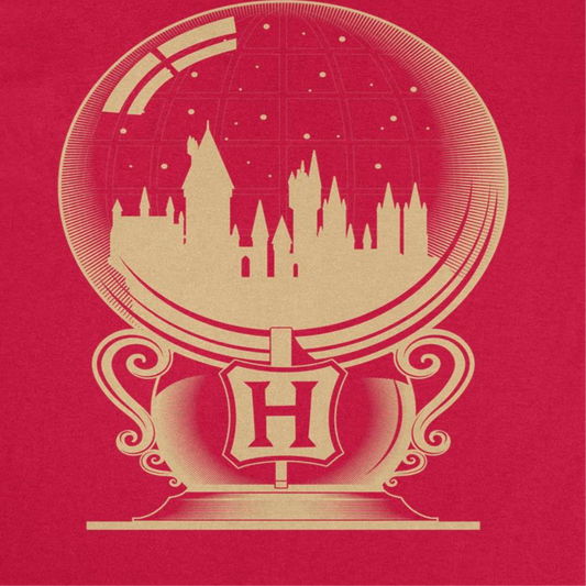 Harry Potter Hogwarts Castle Mens T Shirt Red
