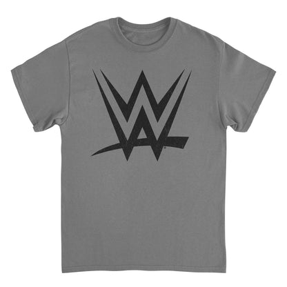 WWE Black Logo Charcoal Mens T Shirt