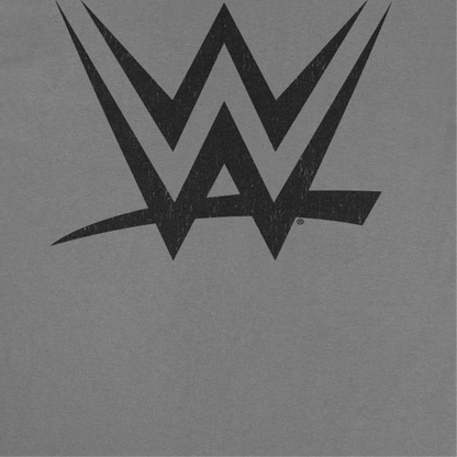 WWE Black Logo Mens T Shirt Charcoal