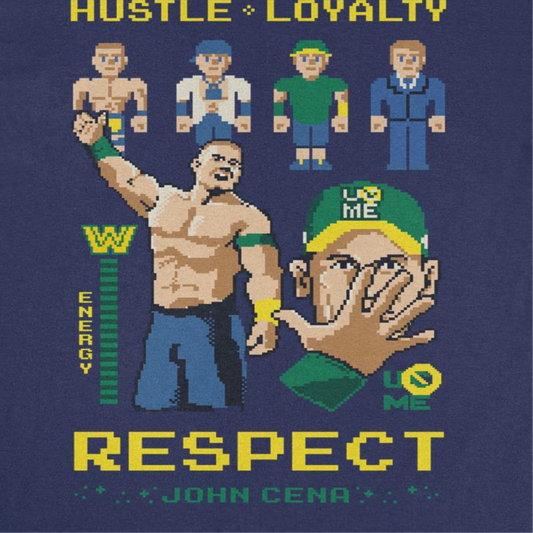 WWE Video Game Cena Mens T Shirt Navy