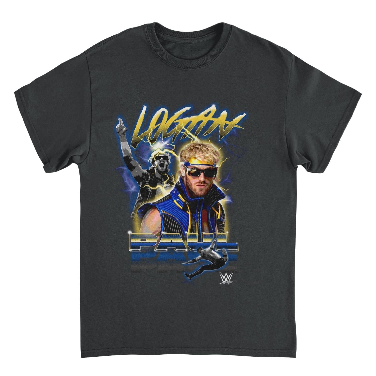 WWE Blue Steel Black Mens T Shirt