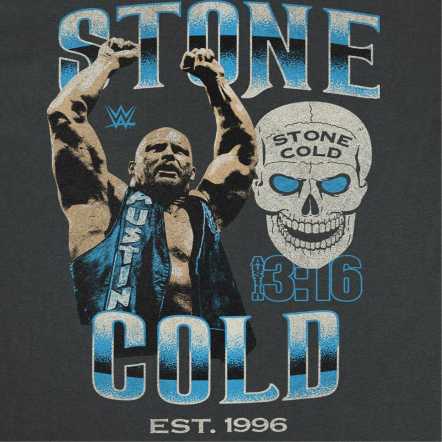 WWE Stone Cold Mens T Shirt Black