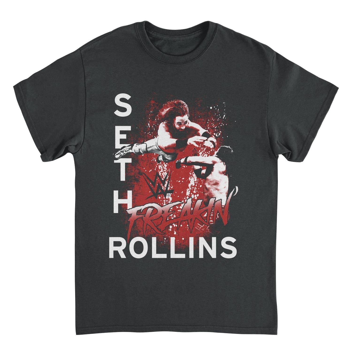 WWE Freakin Rollins Black Mens T Shirt