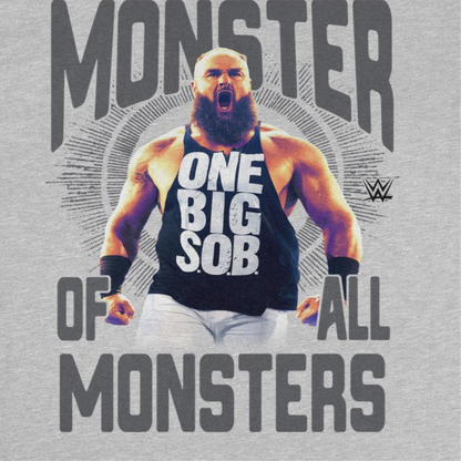 WWE Monster of all Monsters Mens T Shirt Sport Grey